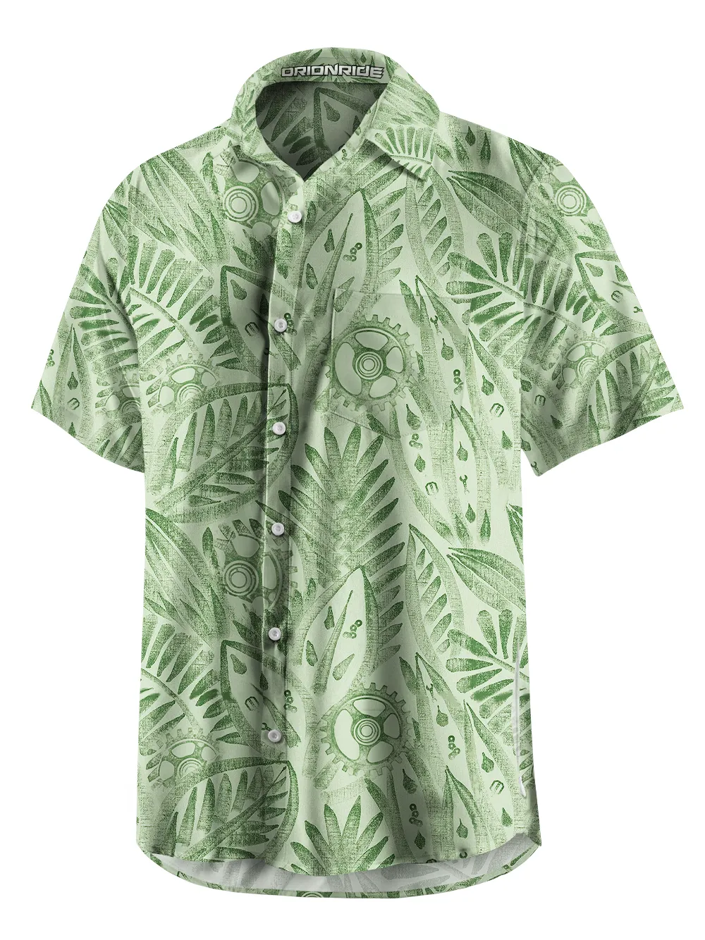 Orionride Fresh Leaves Zipper Pockets Ultra Lightweight Short Sleeves Gravel Shirt sold by Orionride product image thumbnail 2