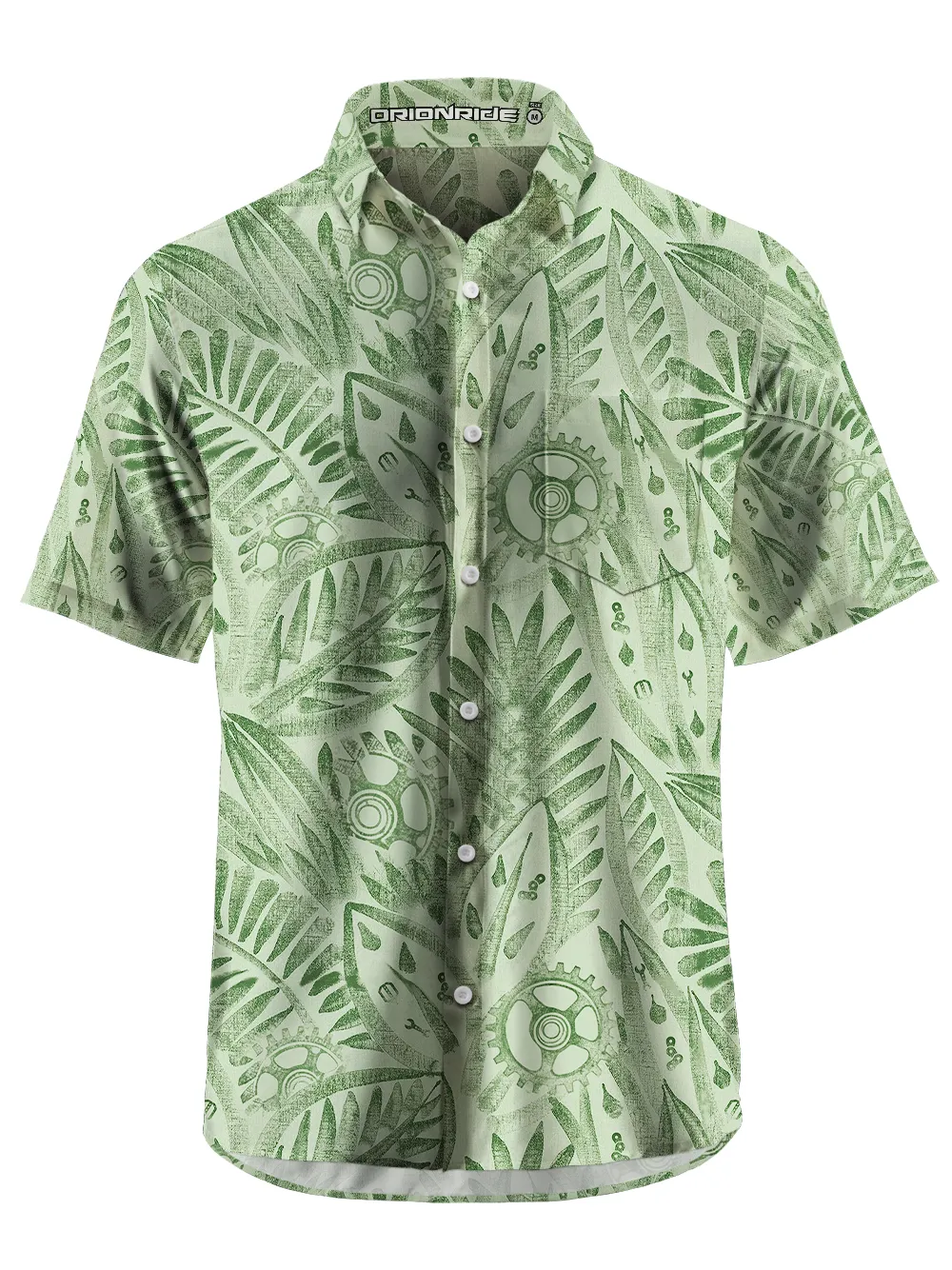 Orionride Fresh Leaves Zipper Pockets Ultra Lightweight Short Sleeves Gravel Shirt sold by Orionride