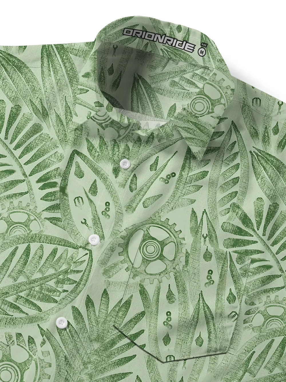 Orionride Fresh Leaves Zipper Pockets Ultra Lightweight Short Sleeves Gravel Shirt sold by Orionride product image thumbnail 4