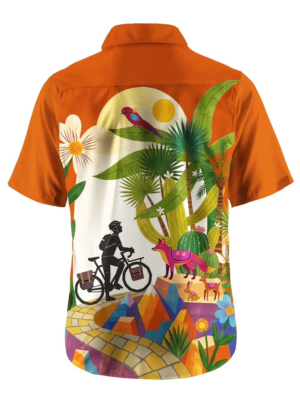 Orionride Cycling Decorative Painting Zipper Pockets Ultra Lightweight Short Sleeves Gravel Shirt sold by Orionride product image thumbnail 3