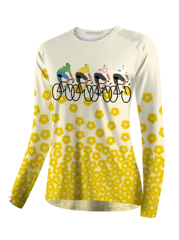 Orionride Pedal To The Bloom Women's Quick Dry Downhill Jersey made by Orionride