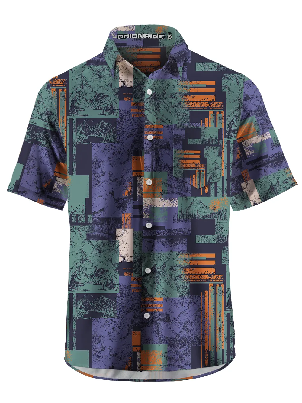 Orionride Recalling Cycling Scenes Zipper Pockets Ultra Lightweight Short Sleeves Gravel Shirt sold by Orionride