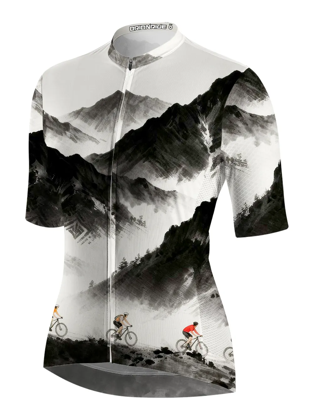 Orionride Ink Painting Mountains Short Sleeves Women's Jersey sold by Orionride product image thumbnail 2