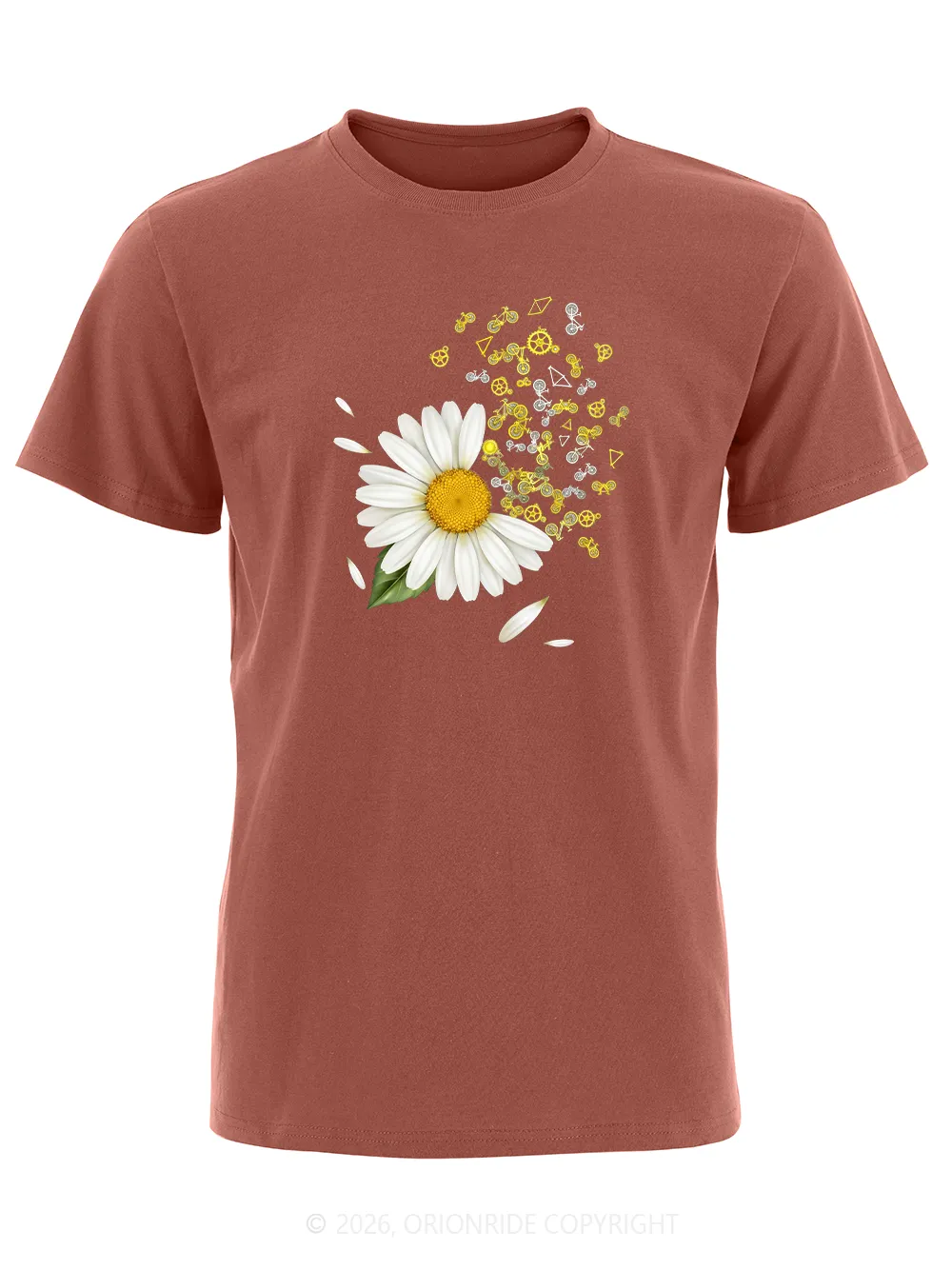 Orionride Daisies Scattered Short Sleeves Bike T-Shirt sold by Orionride