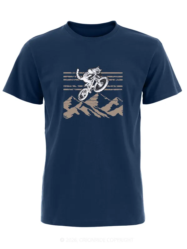 Orionride Mountain Kitten Short Sleeves Bike T-Shirt made by Orionride