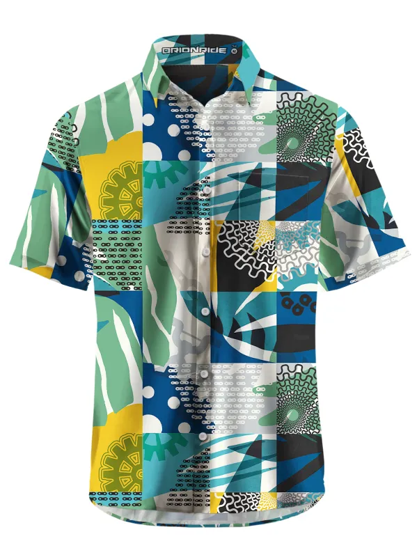 Orionride Parts With Subtle Patterns Zipper Pockets Ultra Lightweight Short Sleeves Gravel Shirt made by Orionride