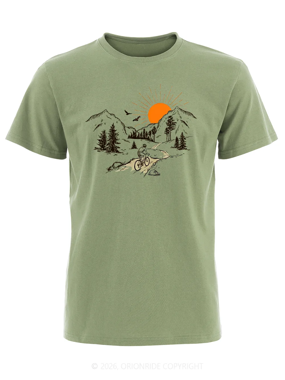 Orionride Mountain and Wilderness Trip Short Sleeves Bike T-Shirt sold by Orionride product image thumbnail 5
