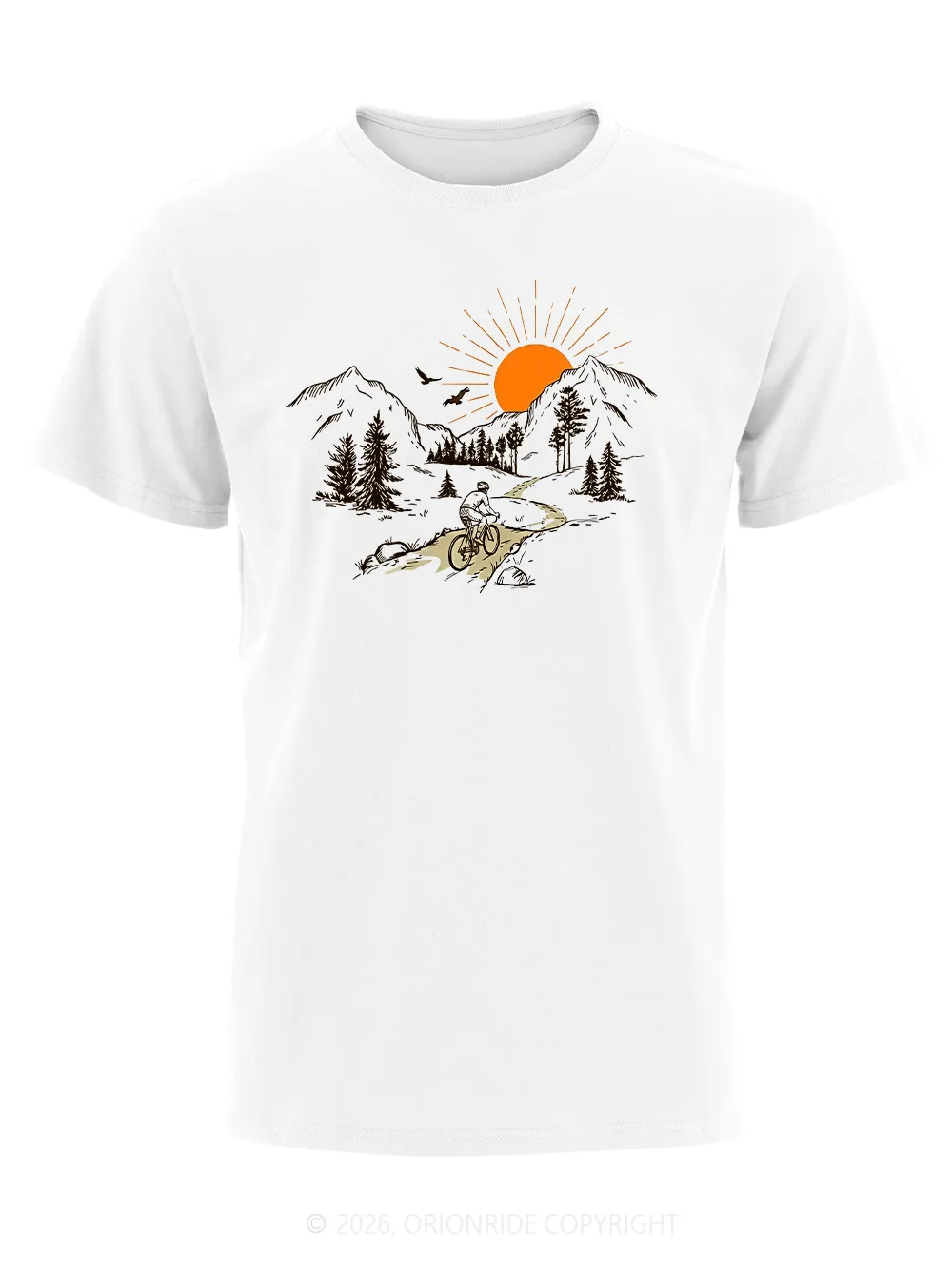 Orionride Mountain and Wilderness Trip Short Sleeves Bike T-Shirt sold by Orionride product image thumbnail 3