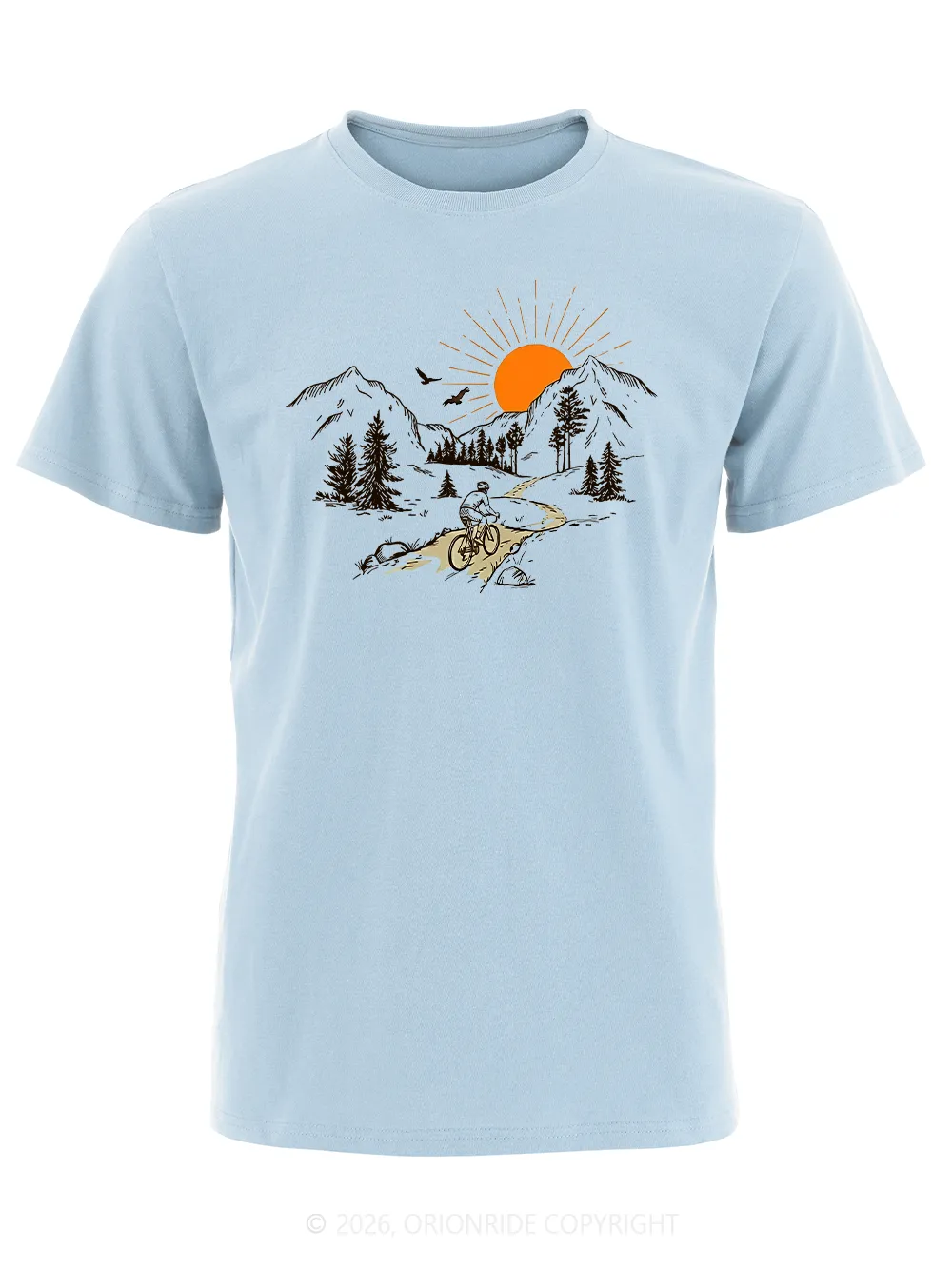 Orionride Mountain and Wilderness Trip Short Sleeves Bike T-Shirt sold by Orionride product image thumbnail 2