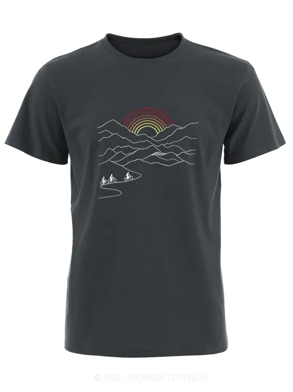 Orionride Rising Sun Short Sleeves Bike T-Shirt made by Orionride