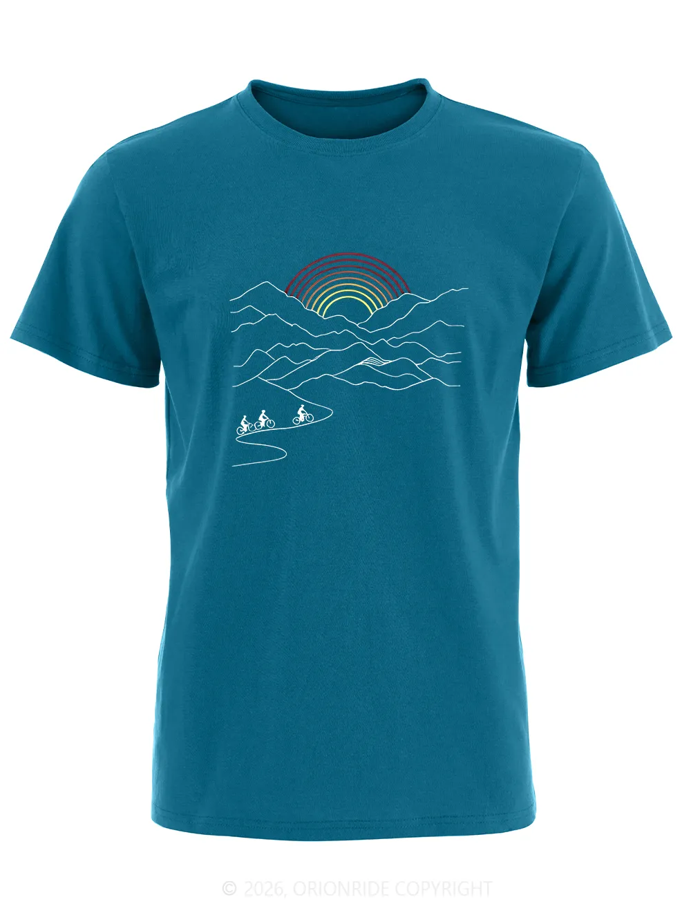 Orionride Rising Sun Short Sleeves Bike T-Shirt sold by Orionride product image thumbnail 4