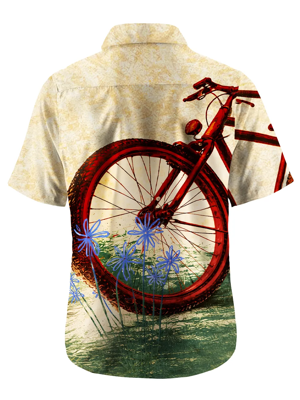 Orionride Bicycles On The Roadside Zipper Pockets Ultra Lightweight Short Sleeves Gravel Shirt sold by Orionride product image thumbnail 3