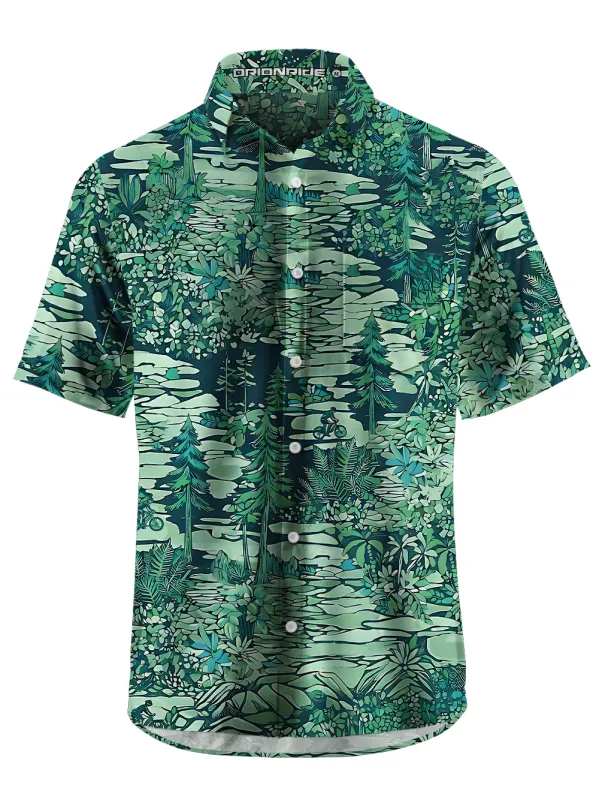 Orionride Wandering Through The Woods Zipper Pockets Ultra Lightweight Short Sleeves Gravel Shirt made by Orionride