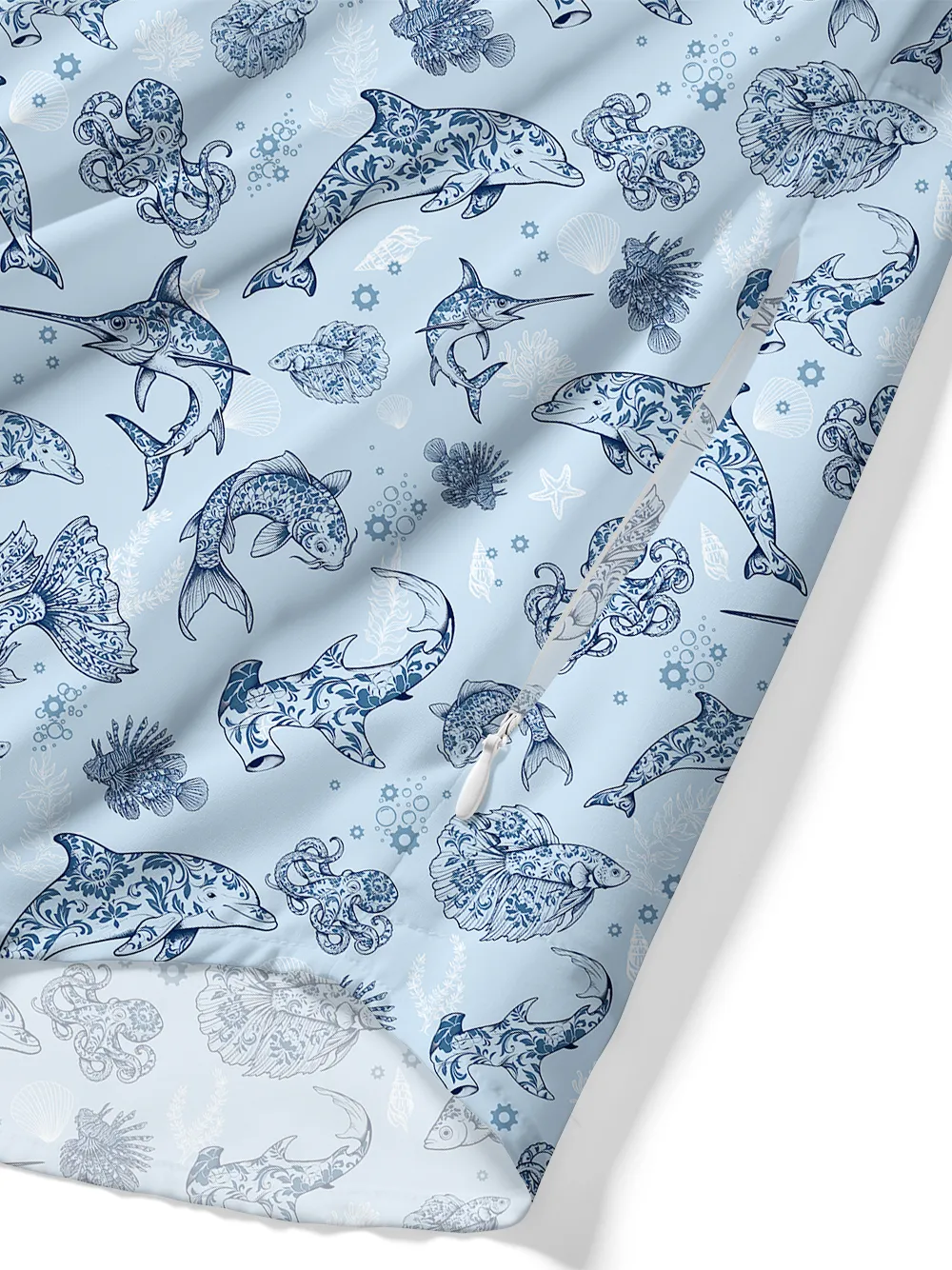 Orionride Dolphins In The Ocean Zipper Pockets Ultra Lightweight Short Sleeves Gravel Shirt sold by Orionride product image thumbnail 5