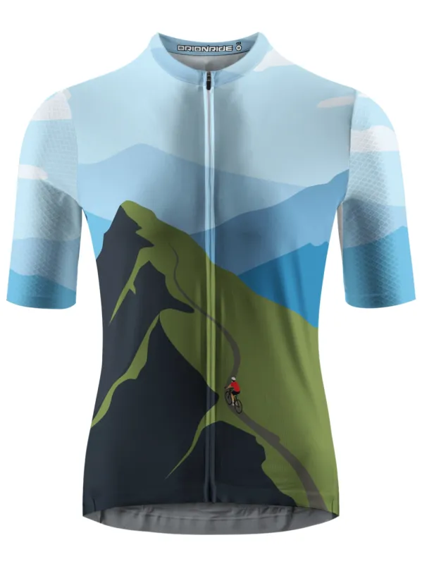 Orionride Riding Uphill Short Sleeves Cycling Jersey made by Orionride