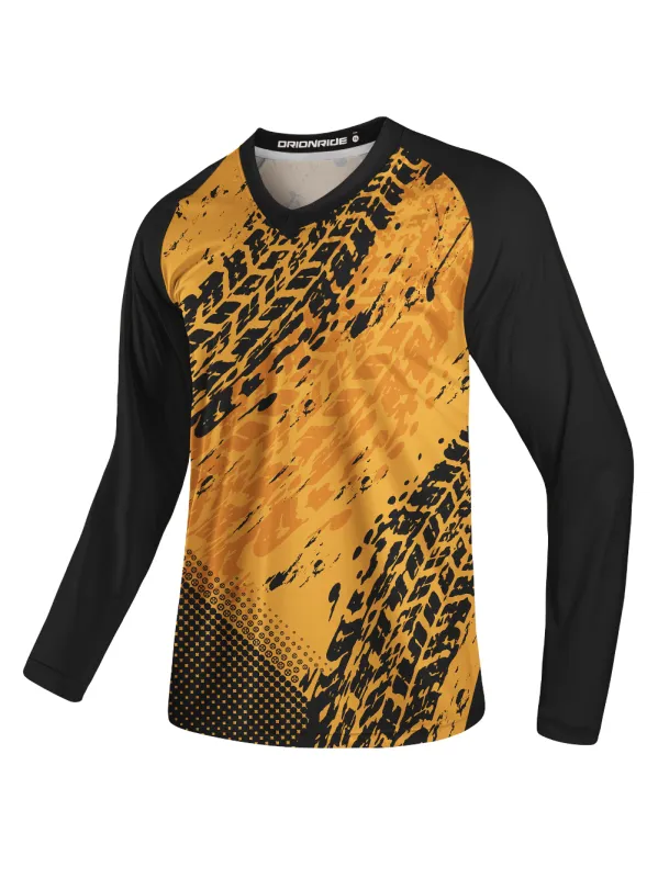Orionride Tire Marks Long Sleeve Downhill Jersey made by Orionride
