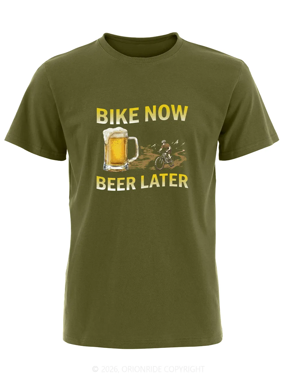 Orionride Bike Now Beer Later Short Sleeves Bike T-Shirt sold by Orionride product image thumbnail 4