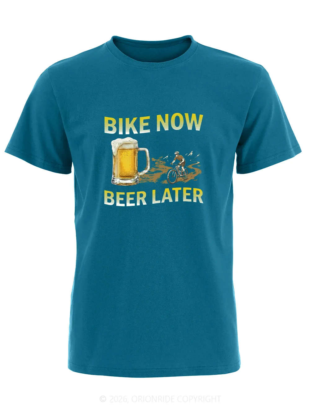 Orionride Bike Now Beer Later Short Sleeves Bike T-Shirt sold by Orionride product image thumbnail 5