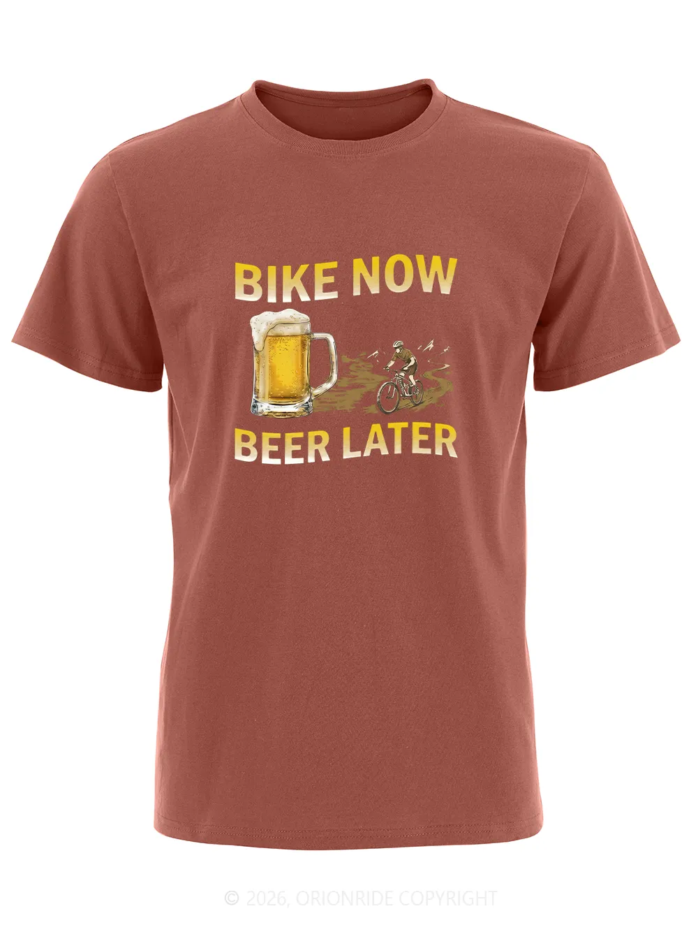 Orionride Bike Now Beer Later Short Sleeves Bike T-Shirt sold by Orionride product image thumbnail 3