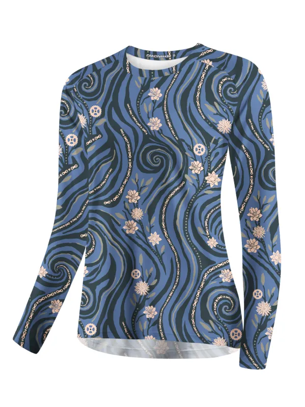 Orionride Chain Vine Flowers Women's Quick Dry Downhill Jersey made by Orionride