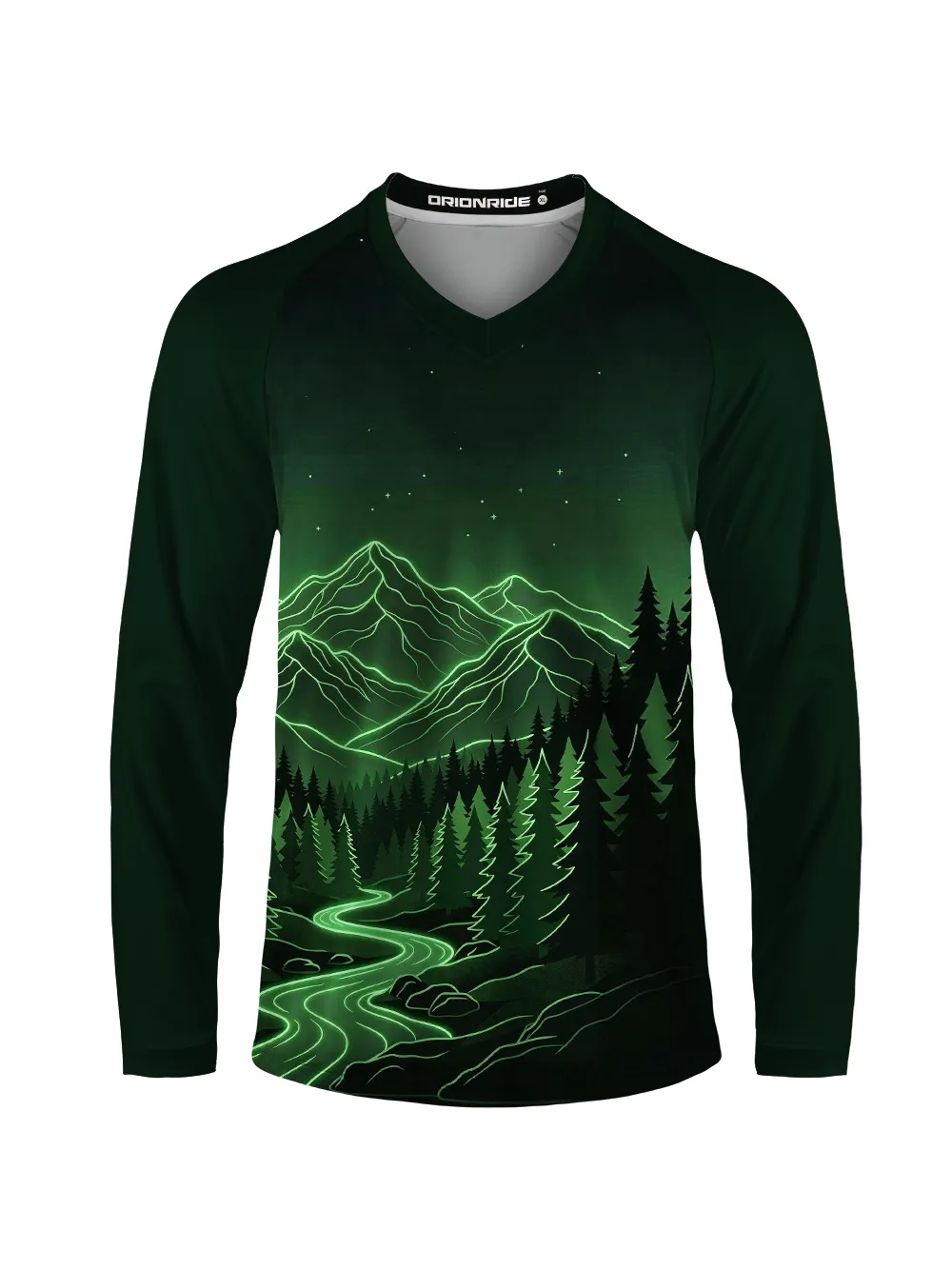 Orionride Green Forest Long Sleeve Downhill Jersey sold by Orionride product image thumbnail 2