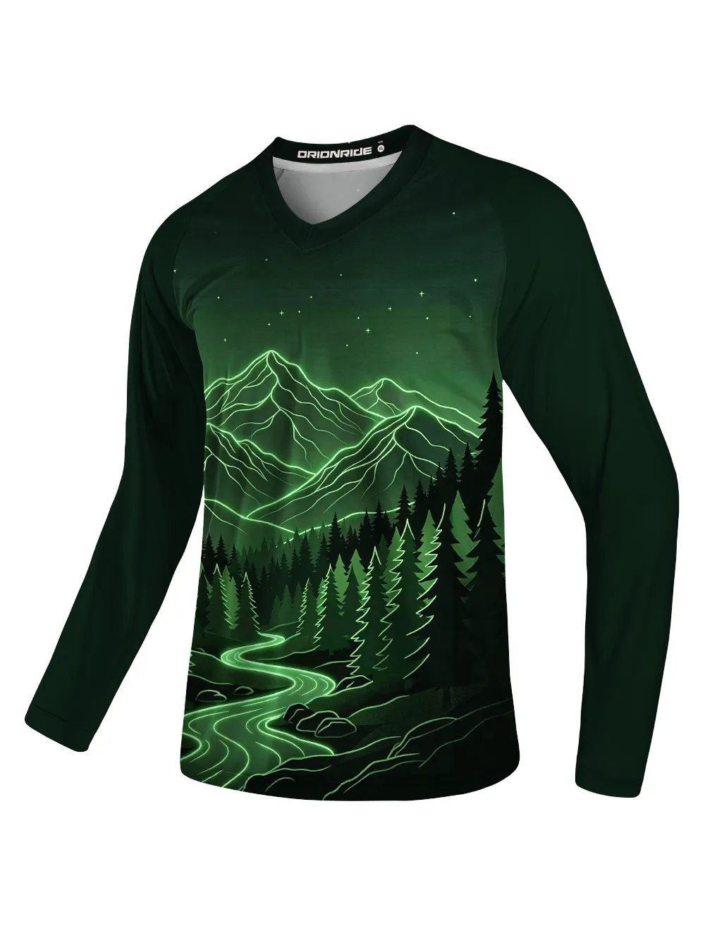 Orionride Green Forest Long Sleeve Downhill Jersey sold by Orionride