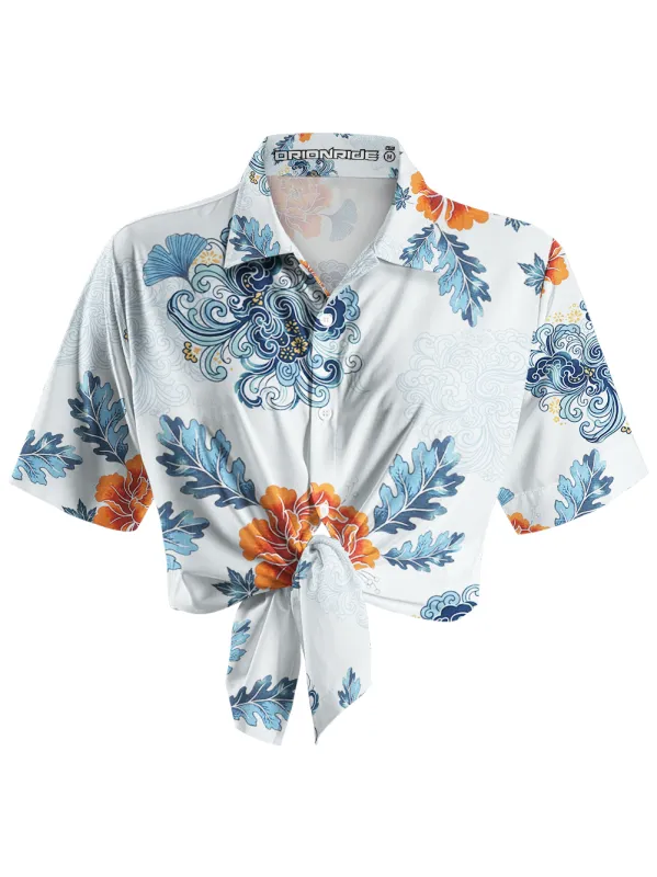 Orionride Charming Garden Zipper Pockets Ultra Lightweight Short Sleeves Women's Gravel Shirt made by Orionride