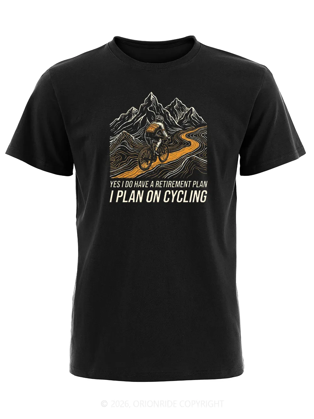 Orionride I Have A Retirement Plan Short Sleeves Bike T-Shirt sold by Orionride product image thumbnail 3