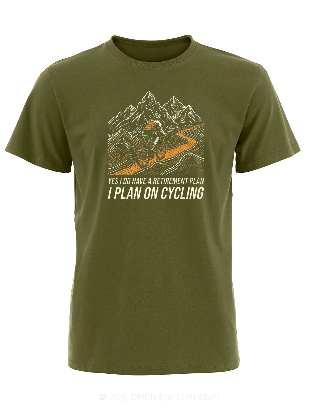 Orionride I Have A Retirement Plan Short Sleeves Bike T-Shirt sold by Orionride product image thumbnail 5
