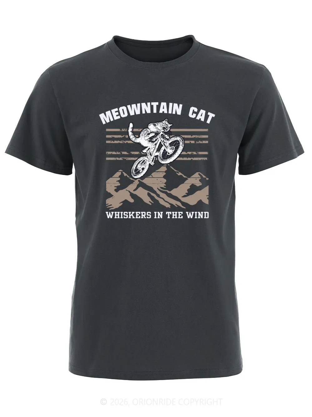 Orionride Cat Riding Short Sleeves Bike T-Shirt sold by Orionride product image thumbnail 2