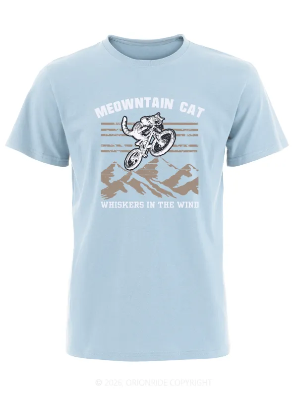 Orionride Cat Riding Short Sleeves Bike T-Shirt made by Orionride