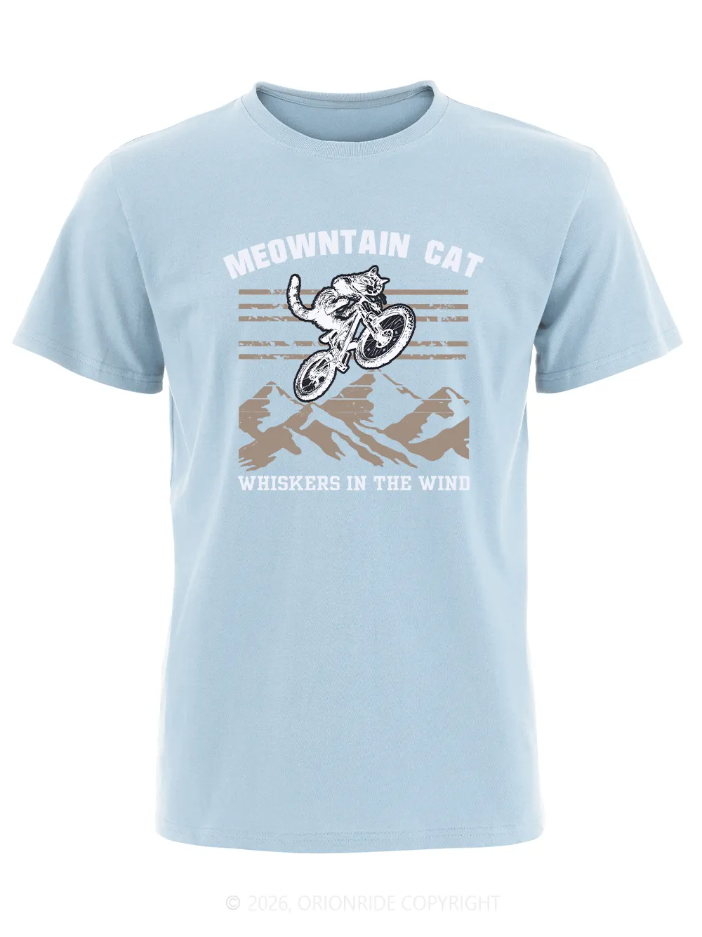 Orionride Cat Riding Short Sleeves Bike T-Shirt sold by Orionride