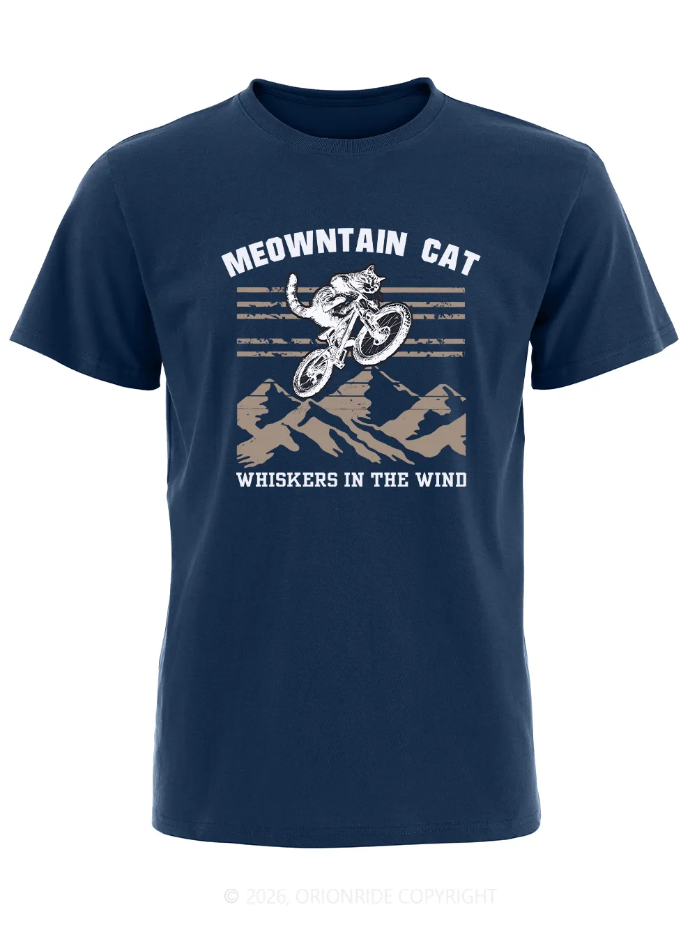 Orionride Cat Riding Short Sleeves Bike T-Shirt sold by Orionride product image thumbnail 3