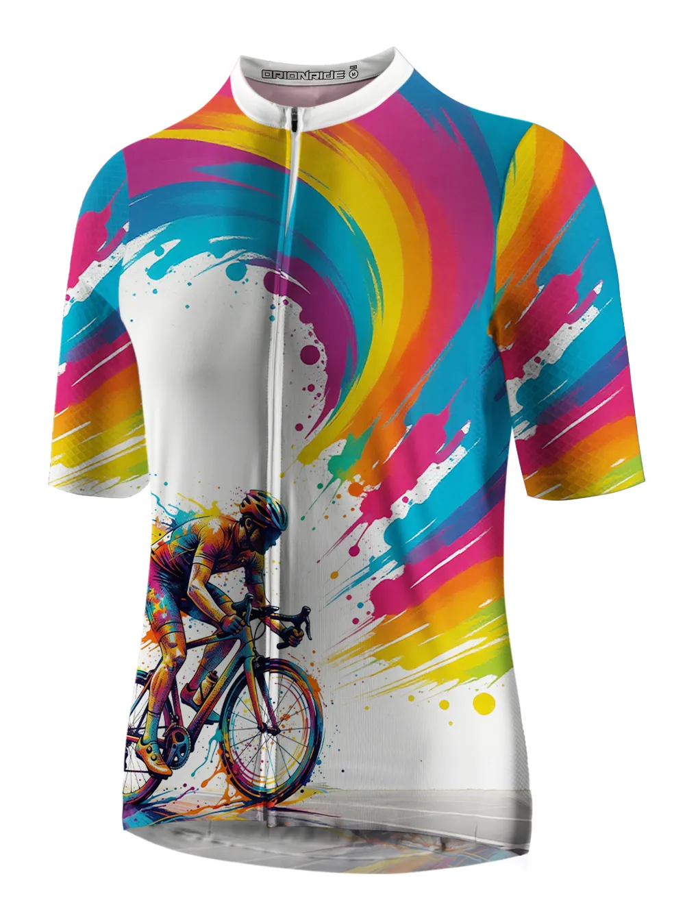 Orionride Ink Splash Cyclist Short Sleeves Cycling Jersey sold by Orionride product image thumbnail 2