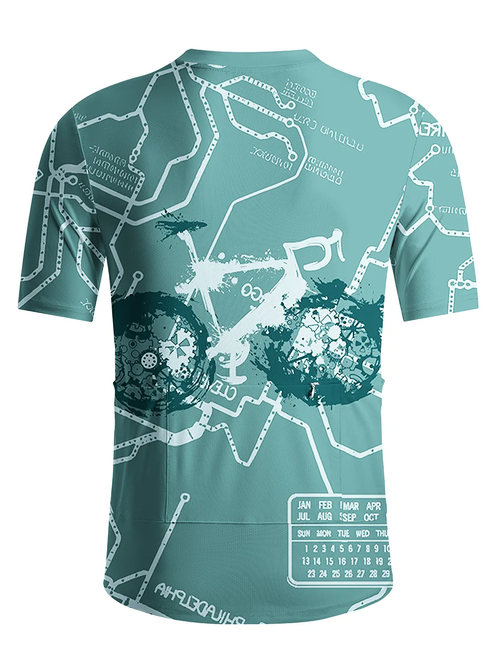 Orionride Green Trail Men's Breathable Short Sleeve Technical Tee sold by Orionride product image thumbnail 3