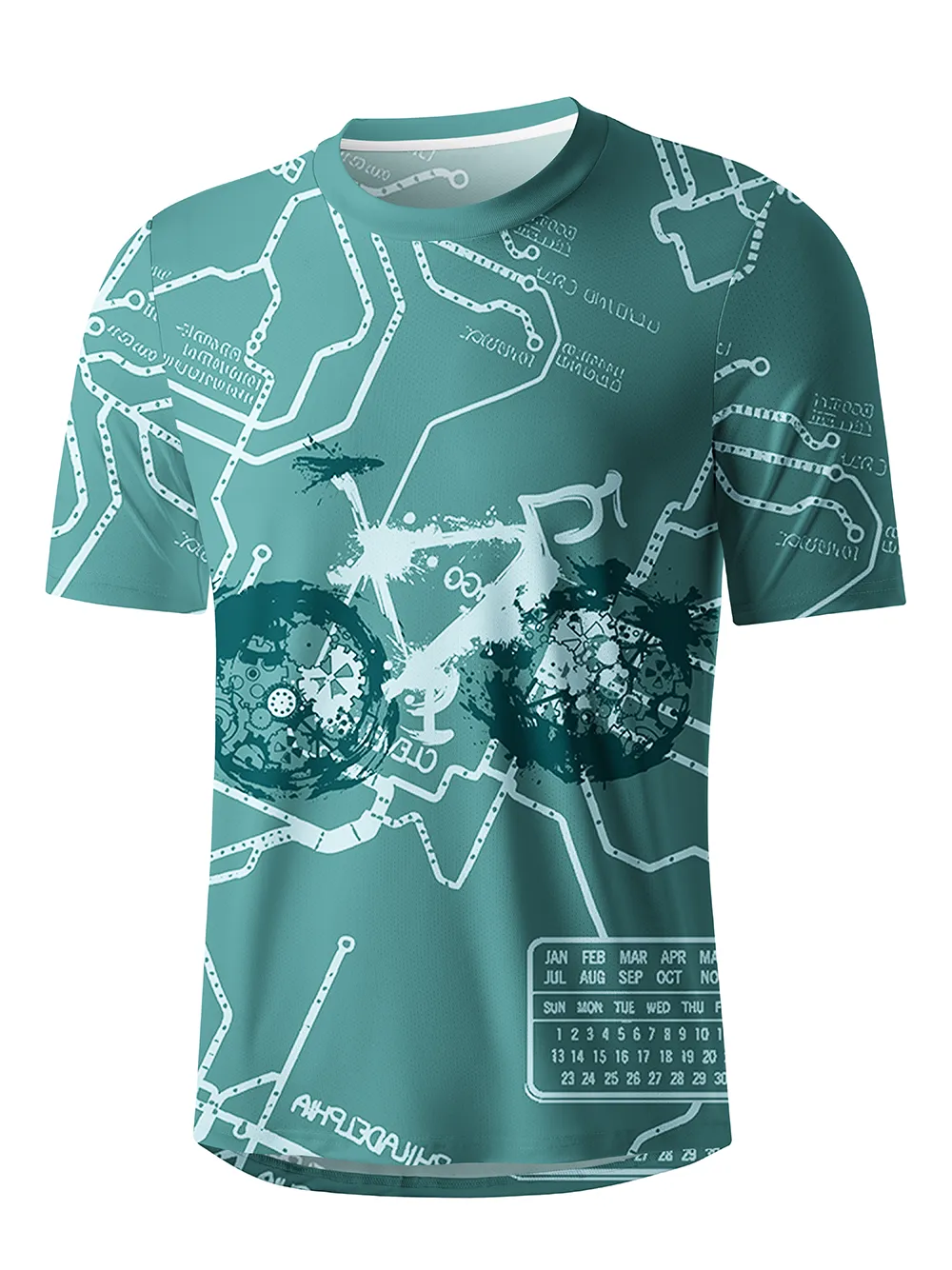 Orionride Green Trail Men's Breathable Short Sleeve Technical Tee sold by Orionride product image thumbnail 2