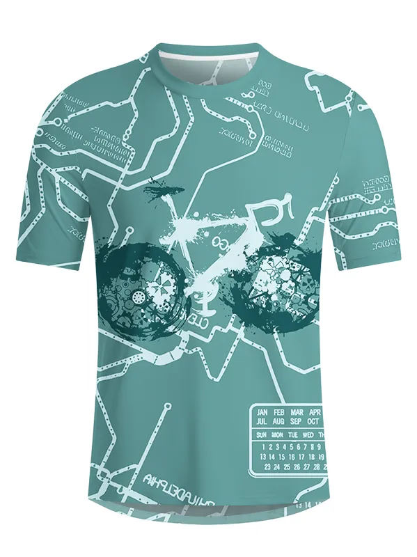 Orionride Green Trail Men's Breathable Short Sleeve Technical Tee made by Orionride