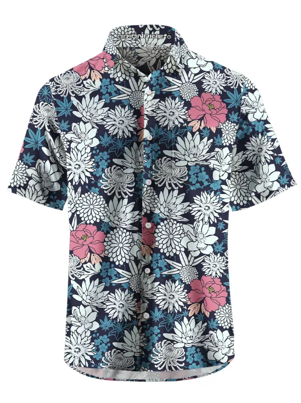 Orionride Floral Fragrance Zipper Pockets Ultra Lightweight Short Sleeves Gravel Shirt made by Orionride
