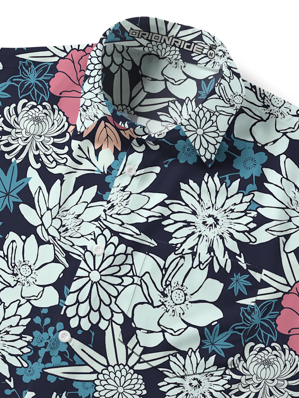 Orionride Floral Fragrance Zipper Pockets Ultra Lightweight Short Sleeves Gravel Shirt sold by Orionride product image thumbnail 4