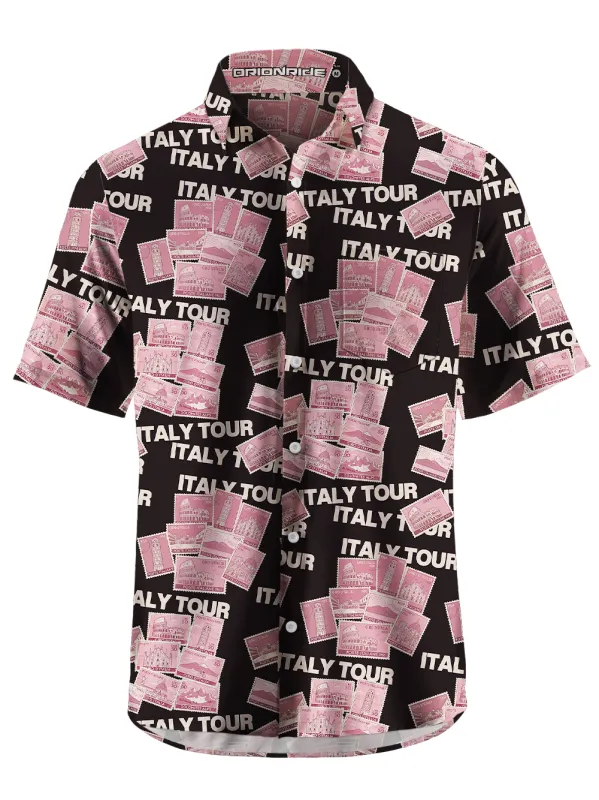 Orionride City Stamps Zipper Pockets Ultra Lightweight Short Sleeves Gravel Shirt made by Orionride