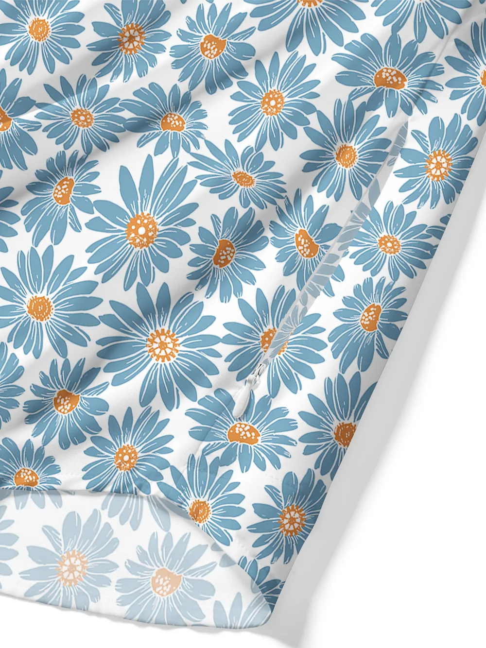 Orionride Blue Daisy Zipper Pockets Ultra Lightweight Short Sleeves Gravel Shirt sold by Orionride product image thumbnail 5