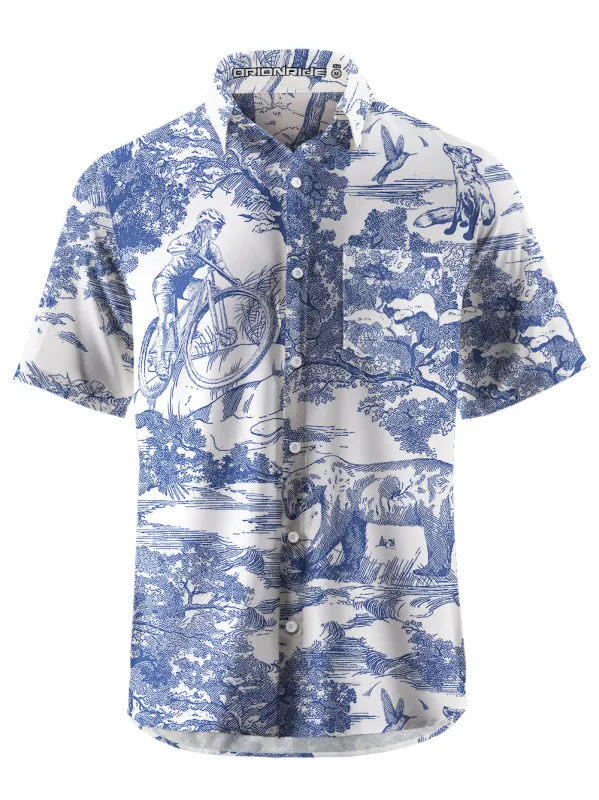 Orionride Short Sleeves Forest Adventure Zipper Pockets Ultra Lightweight Gravel Shirt made by Orionride
