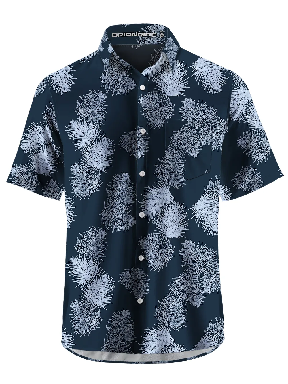 Orionride Line Drawing Of Leaves Zipper Pockets Ultra Lightweight Short Sleeves Gravel Shirt sold by Orionride