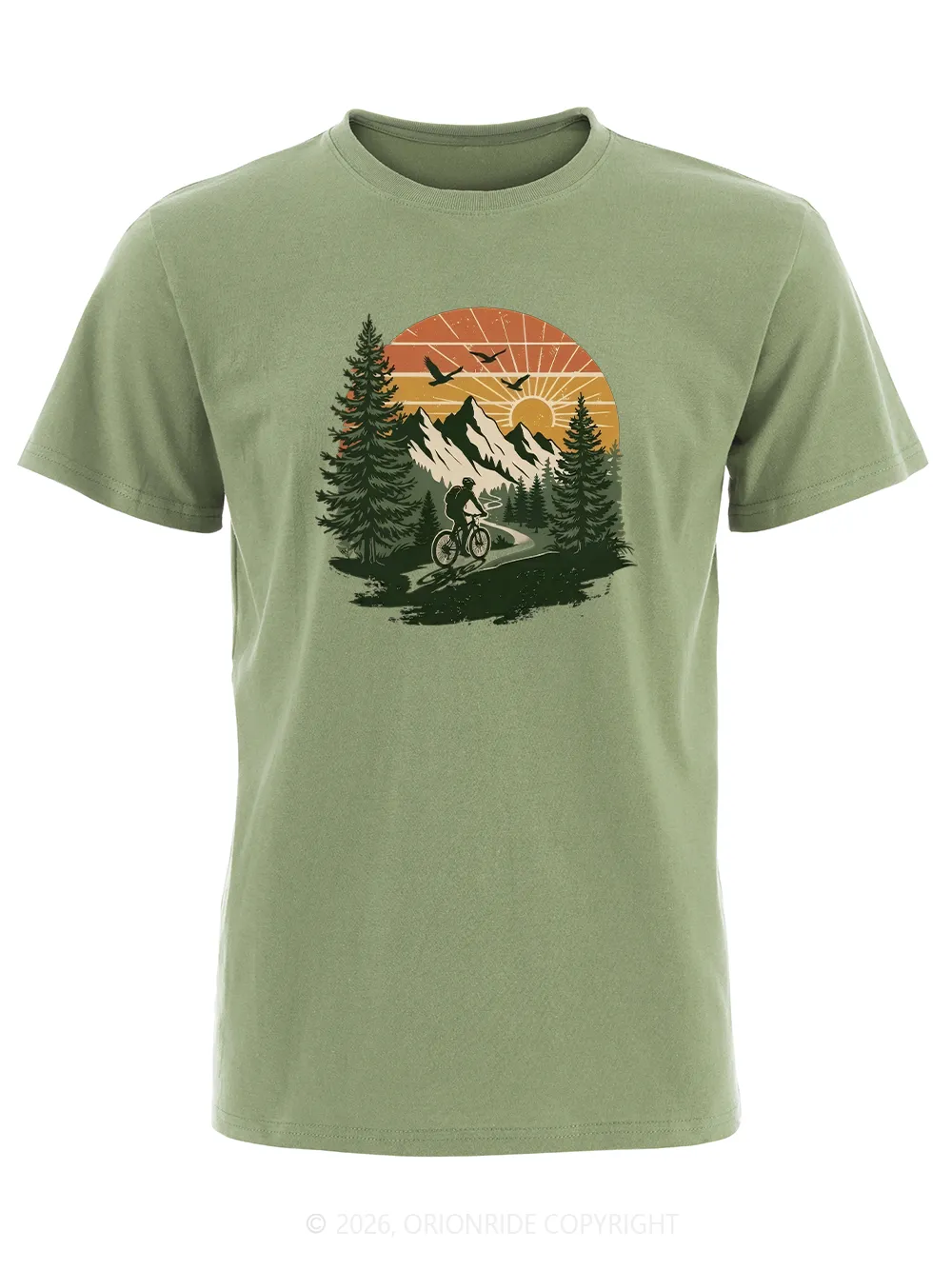 Orionride Wilderness Scenery Short Sleeves Bike T-Shirt sold by Orionride product image thumbnail 4