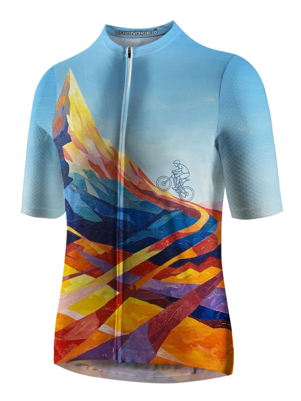 Orionride Colorful Mountain Peaks Short Sleeves Cycling Jersey sold by Orionride product image thumbnail 2