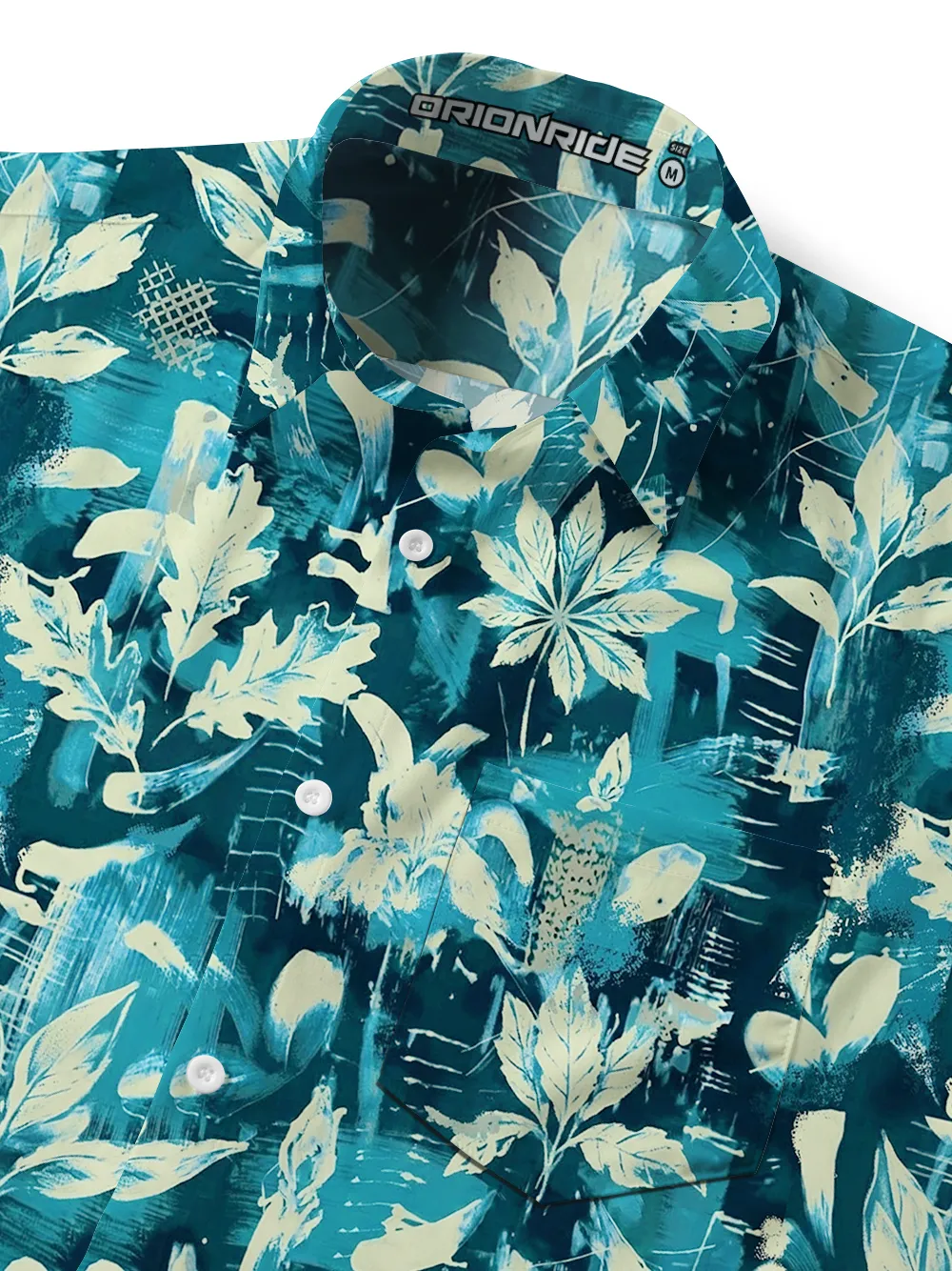 Orionride Leaf Graffiti Zipper Pockets Ultra Lightweight Short Sleeves Gravel Shirt sold by Orionride product image thumbnail 5