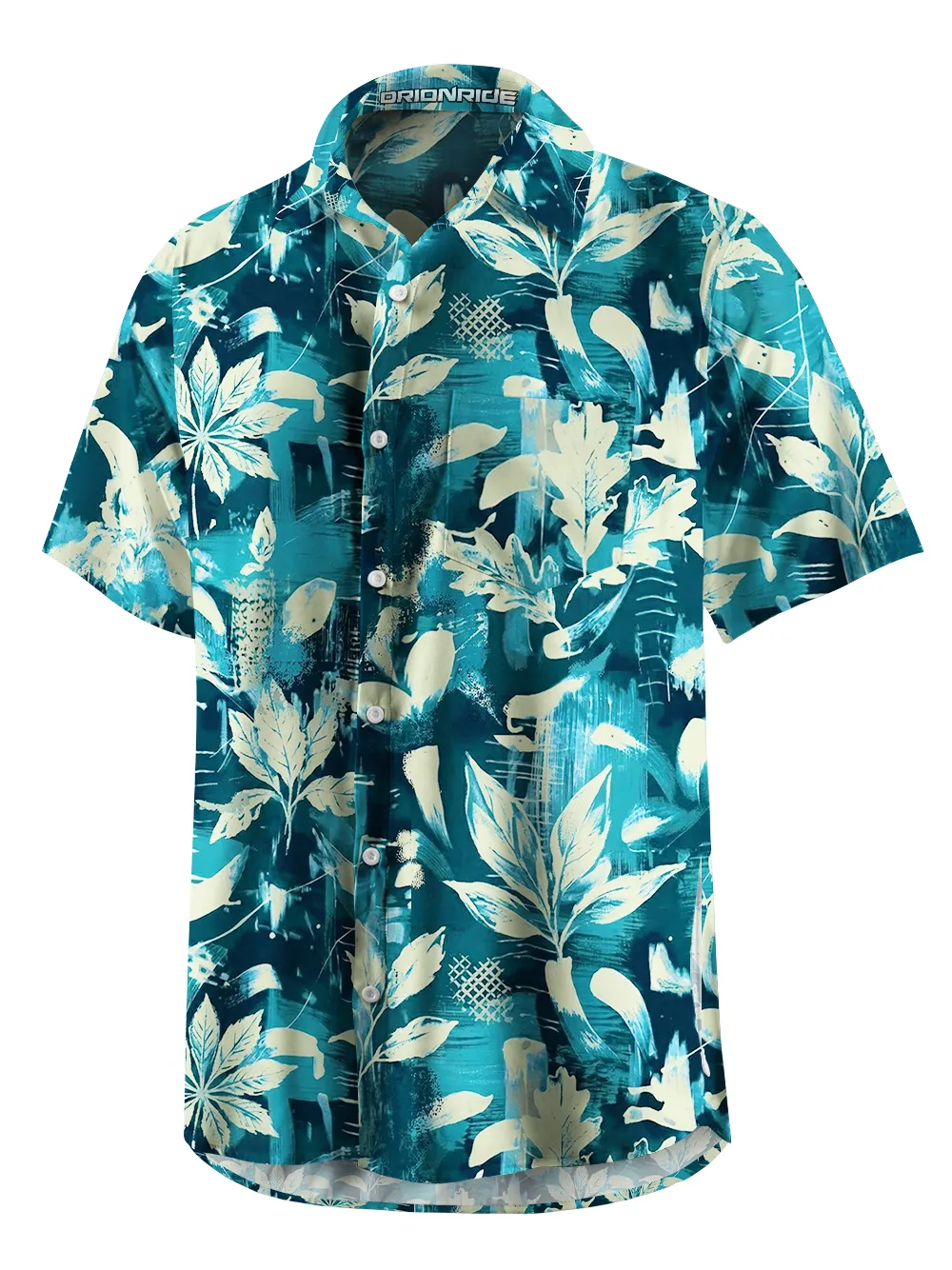 Orionride Leaf Graffiti Zipper Pockets Ultra Lightweight Short Sleeves Gravel Shirt sold by Orionride product image thumbnail 3