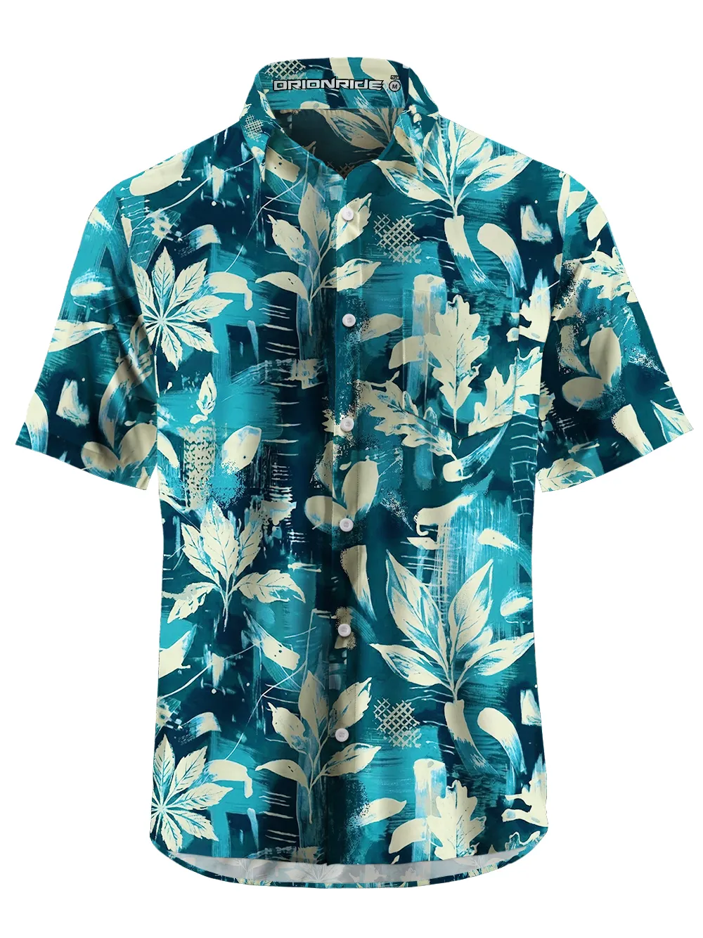 Orionride Leaf Graffiti Zipper Pockets Ultra Lightweight Short Sleeves Gravel Shirt sold by Orionride