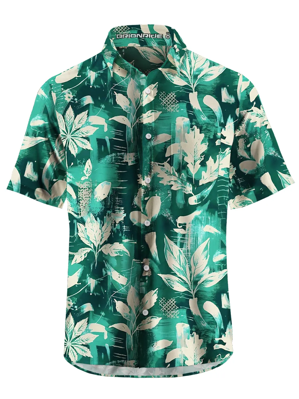 Orionride Leaf Graffiti Zipper Pockets Ultra Lightweight Short Sleeves Gravel Shirt sold by Orionride product image thumbnail 2