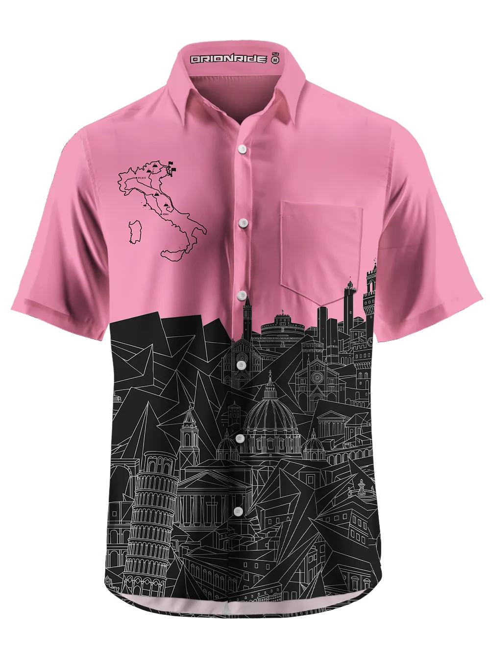 Orionride Italian Night Zipper Pockets Ultra Lightweight Short Sleeves Gravel Shirt sold by Orionride